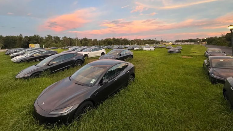 Este es el cementerio de vehículos de Tesla: motivos y realidad tras un campo repleto de coches eléctricos