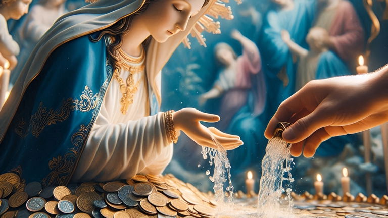 Fue acuñada en 2008, lleva agua bendita de Lourdes y es una de las monedas más codiciadas por los coleccionistas