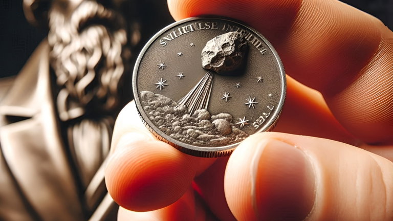 Este es es el dólar más extraño del planeta. Tiene un trozo de meteorito dentro