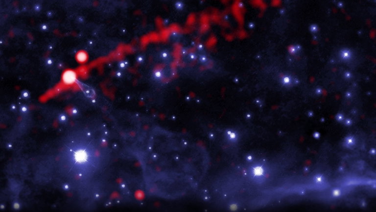 Dos telescopios de la NASA captan la nebulosa más rockera del cosmos, que ha sido apodada como "guitarra lanzadora de llamas"