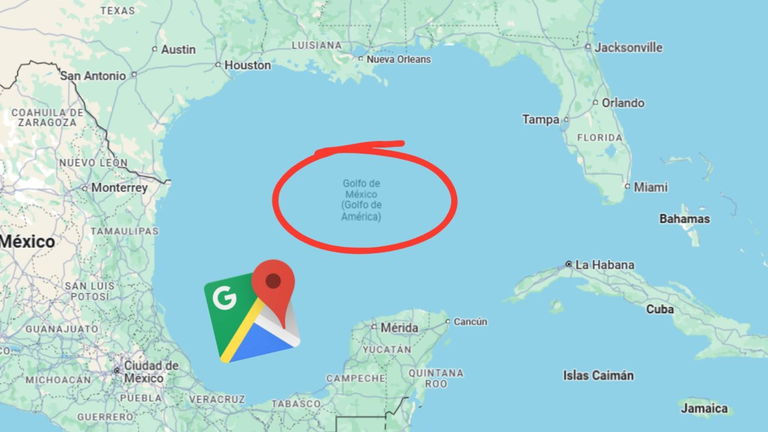 Ya es oficial: Google acaba de cambiar el nombre del 'Golfo de México'. Así es como se ve su nuevo nombre tras la orden de Donald Trump