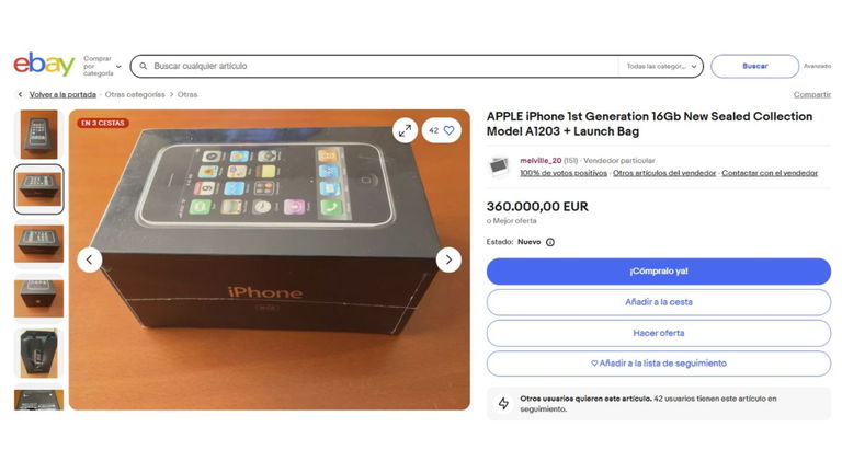 El iPhone original es una joya de coleccionista muy valorada por los fans de Apple. Ahora puede ser tuyo, a estrenar, por 360 mil euros