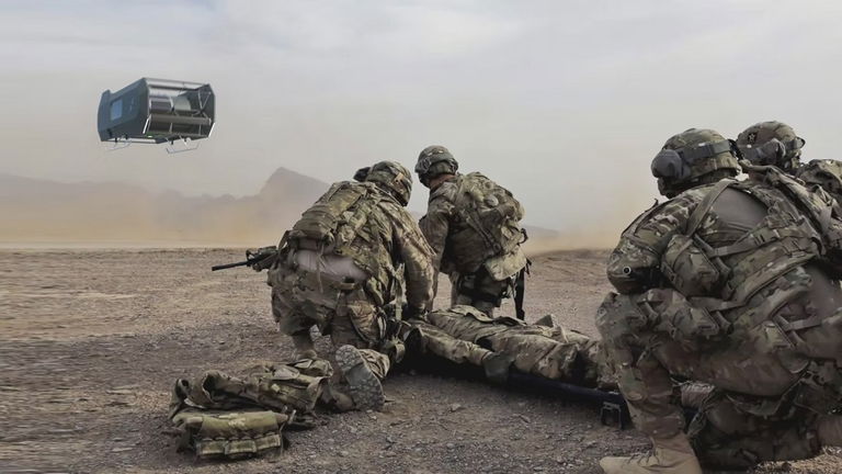 Un dron "contenedor", la idea para sustituir los helicópteros militares. Reducirán costes y serán más eficientes