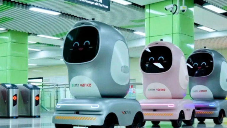 La primera flota de mensajeros robots ya está en funcionamiento. Tienen forma de pingüino y operan en China