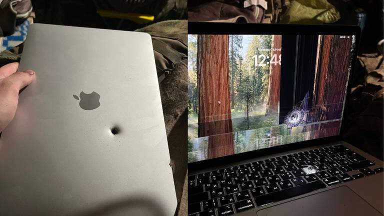 Los portátiles de Apple están hechos a prueba de balas: un MacBook Air ha salvado la vida de un soldado ucraniano. Y sigue funcionando