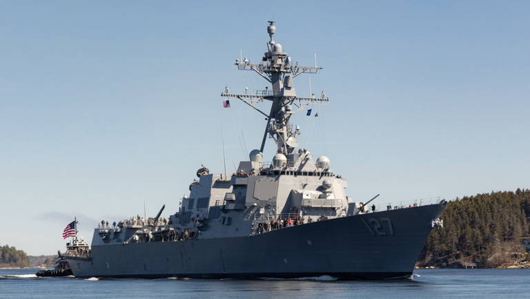 La Armada de Estados Unidos inicia las pruebas de mar del USS Patrick Gallagher, el último destructor de su clase