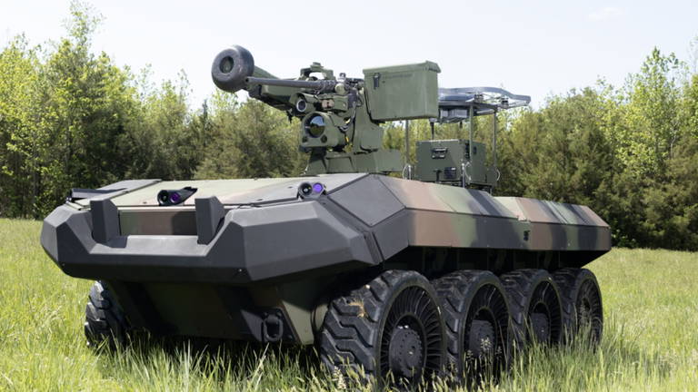 El Pentágono despliega el robot de combate Hunter WOLF: un blindado híbrido con ametralladora pesada